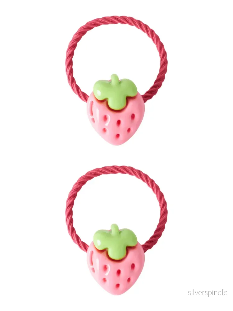 Hårsnodd 2-pack Jordgubbe