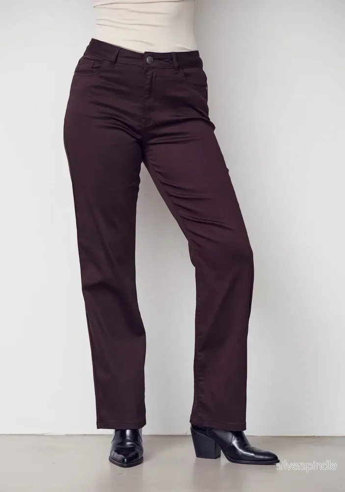 Isay Long Straight Pant – Dark brown