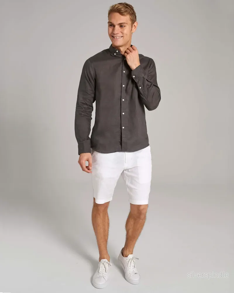 BS Carlos Casual Modern Fit Skjorta - Charcoal - Bild 3