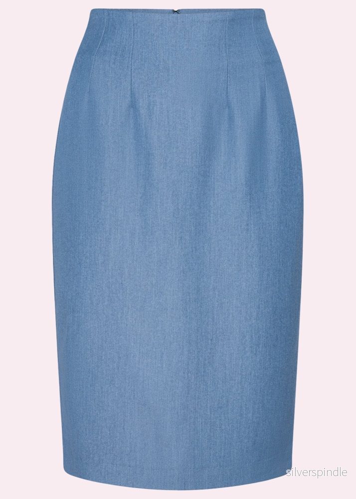 Pencilkjol i 1950-talsstil - denimlook