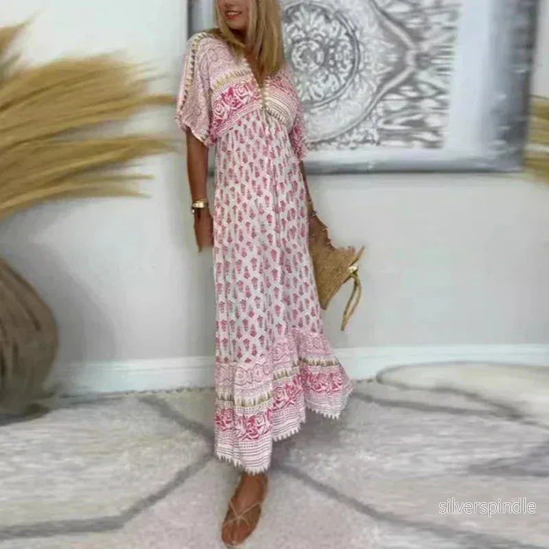 Mia | Mönstrad Boho Maxiklänning för Damer - Bild 2