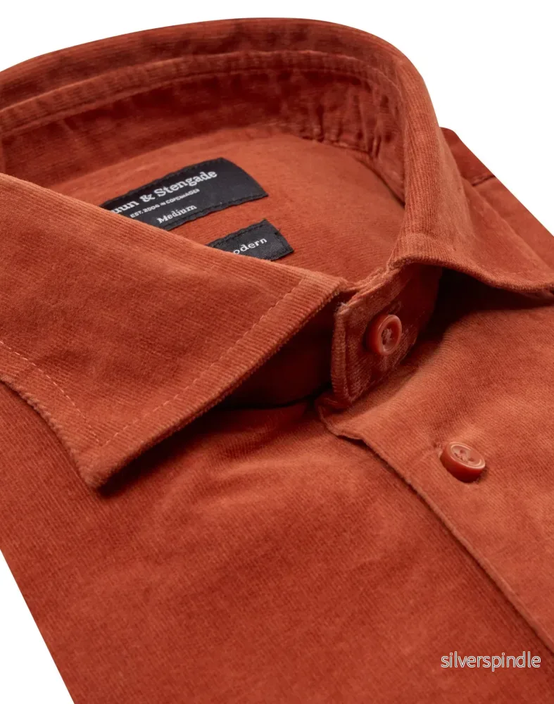 BS Jallow Casual Modern Fit Skjorta - Orange - Bild 2