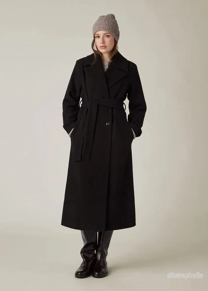 Lexington Woool Blend Belted Coat Dark Brown - Bild 2