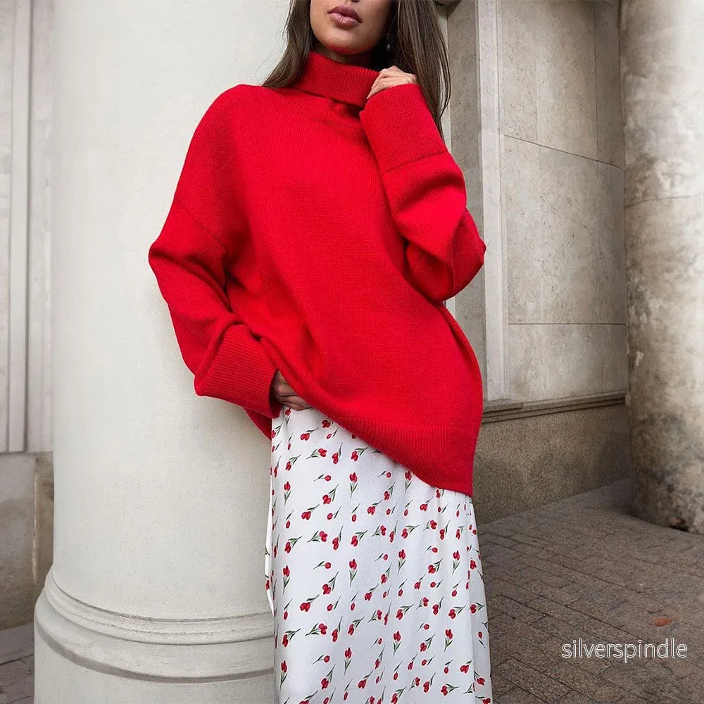 Olivia | Elegant Hög Midja Vårklänning Med Körsbärsmönster - Bild 3