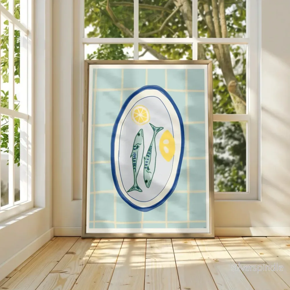Sardinposter kök – retro med citron