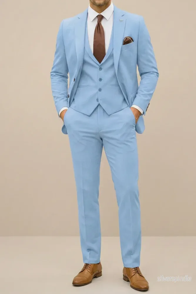 Elegant Tredelad Kostym Herr med Slim Fit Design | Perfekt för Bröllop och Festliga Evenemang - Bild 2