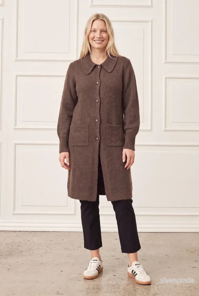 Joa Long Cardigan - Dark brown - Bild 3