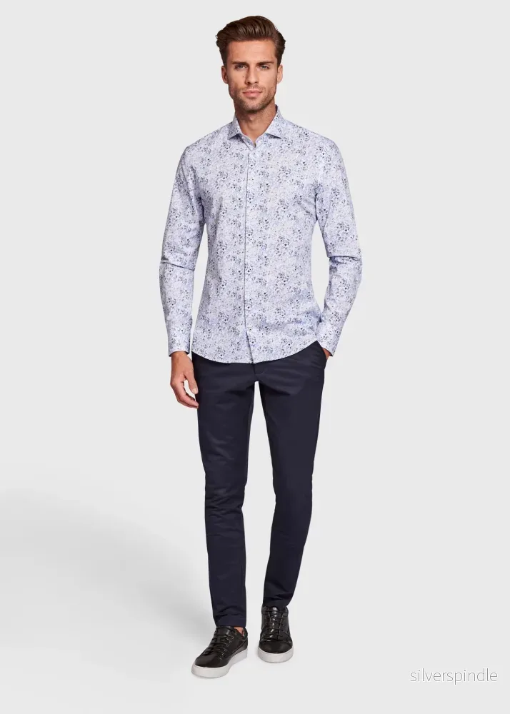 BS Manny Super Slim Fit Skjorta - Light Blue - Bild 3