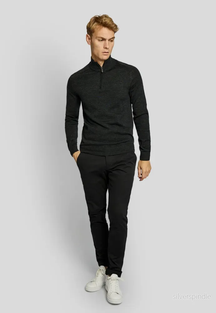 BS Pelle regular fit Stickad tröja - Charcoal - Bild 3