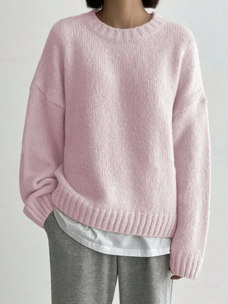 Elegant Oversized Damtröja med Ribbad Detalj | Mjuk och Bekväm för Alla Tillfällen Elegant Oversized Damtröja med Ribbad Detalj | Mjuk och Bekväm för Alla Tillfällen