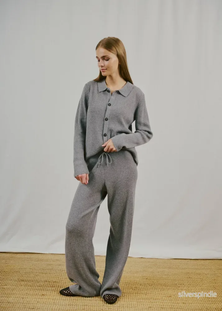 BS Agathe Regular Fit Byxor - Grey - Bild 3