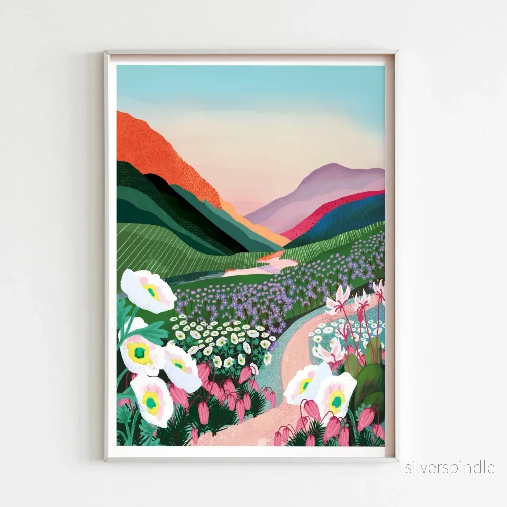 Kebnekaise – Grafisk Fjällposter | Modern illustration av Sveriges högsta berg