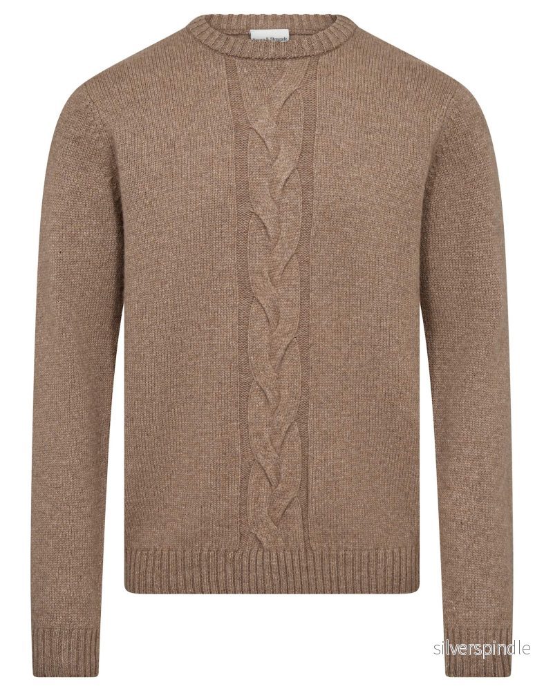 BS Tormod Regular Fit Stickat - Brown