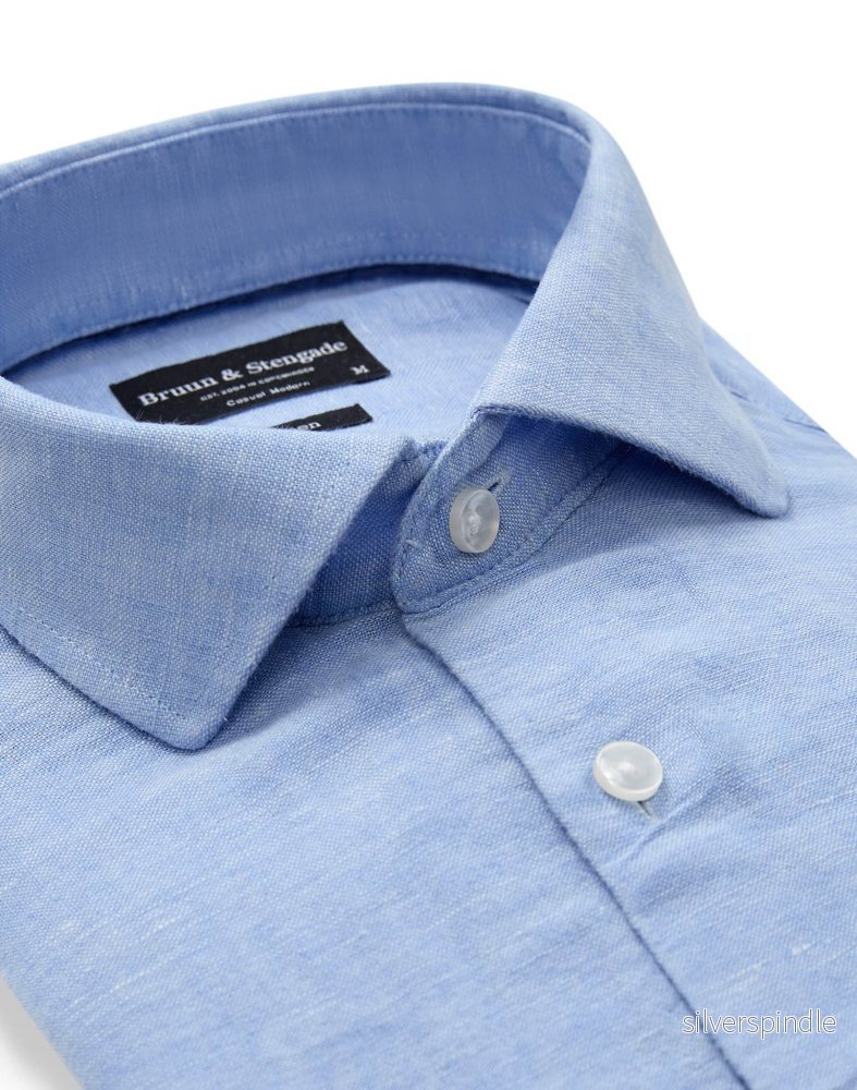 BS Tahaka Casual Modern Fit Skjorta - Light Blue - Bild 2