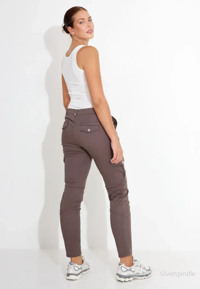 GABARDINE TROUSERS 09134 - Brun - Bild 2
