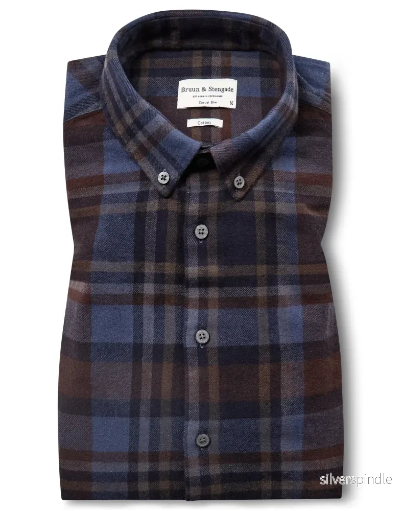 BS Watson Casual Slim Fit Skjorta – Brown