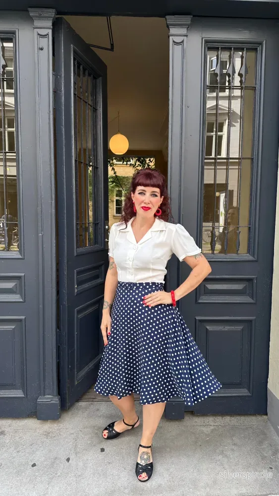 Grace kortärmad skjorta - kräm - Bild 3