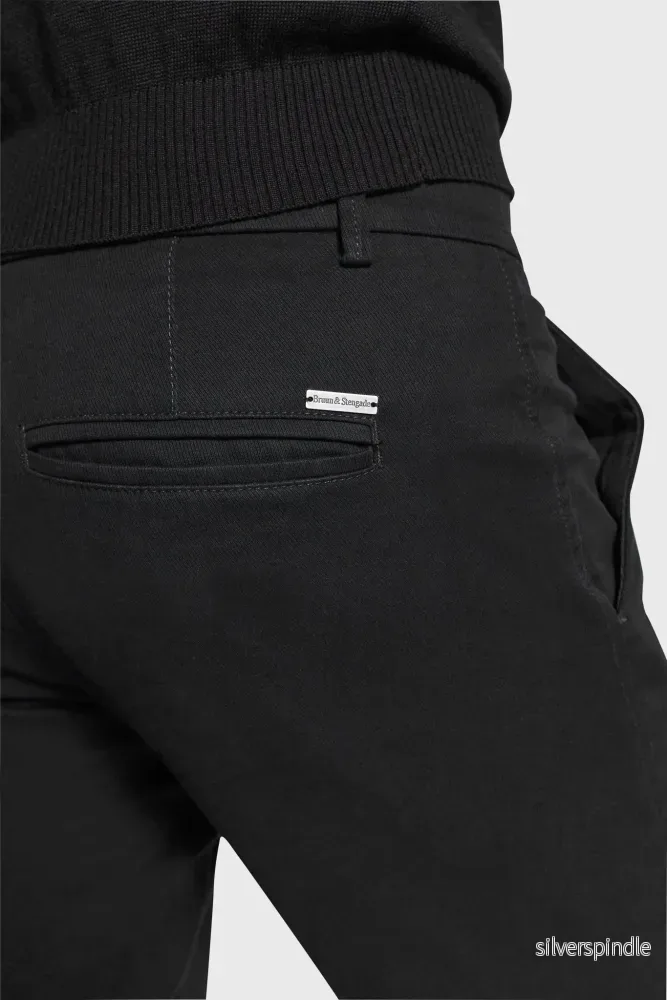 BS Lance Slim Fit Chinos - Svart - Bild 3