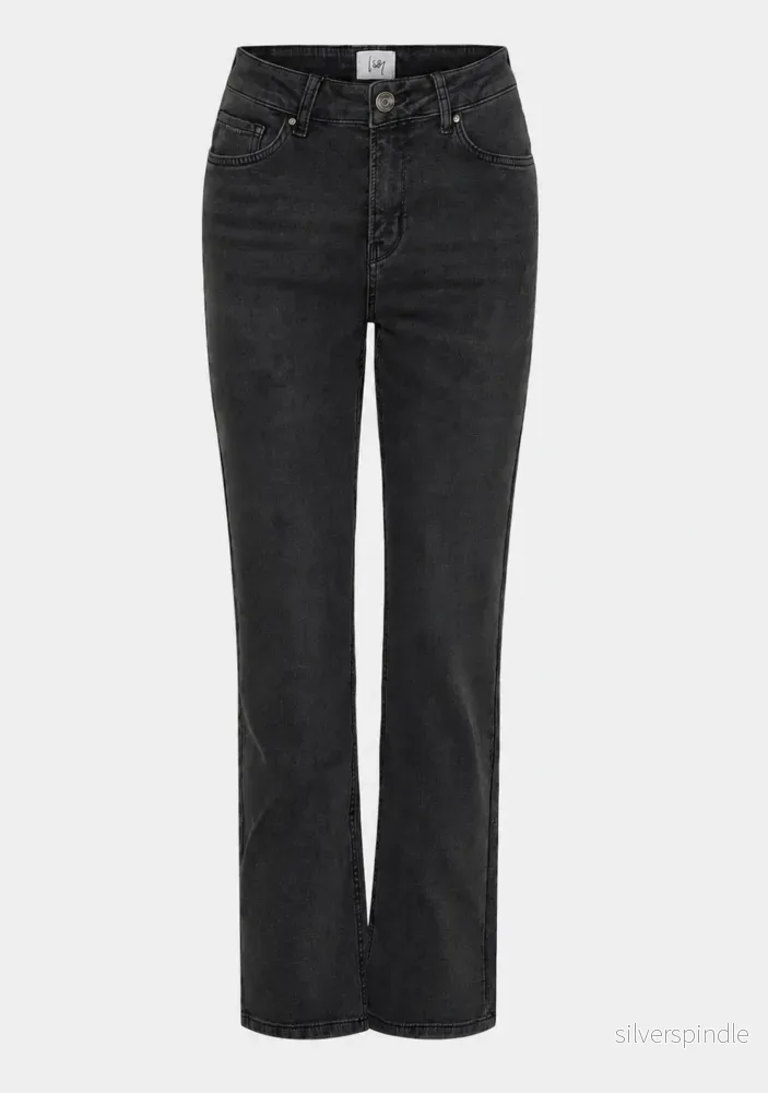 Monza Straight Jeans – Black Denim Wash Monza Straight Jeans – Black Denim Wash