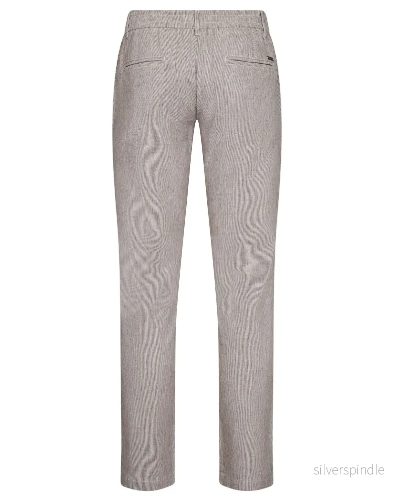 BS Vincente Regular Fit Chinos - Brun/Vit - Bild 2