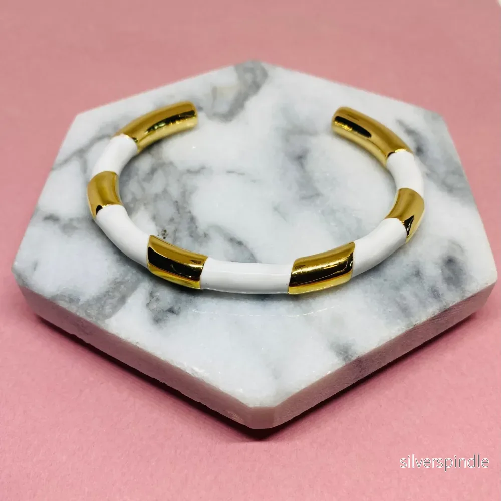 White golden cuff - Bild 3