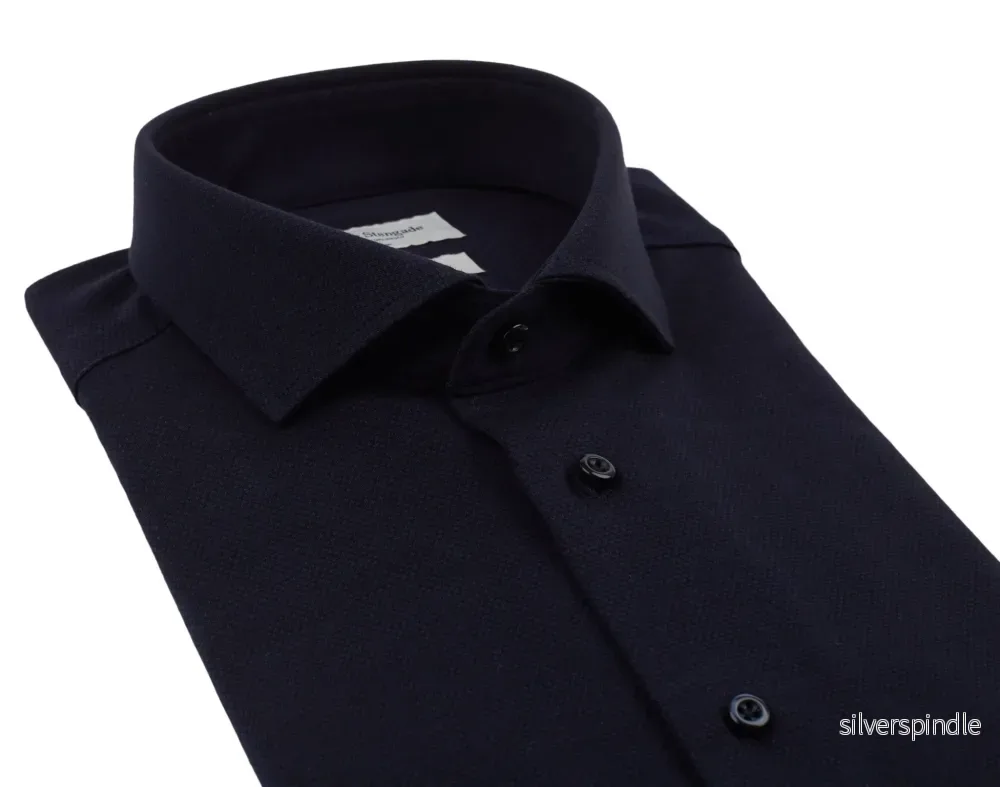 BS Sagan Slim Fit Skjorta - Navy - Bild 2
