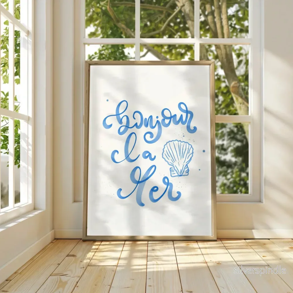 Bonjour la Mer – Akvarellposter med Medelhavskänsla - Bild 3