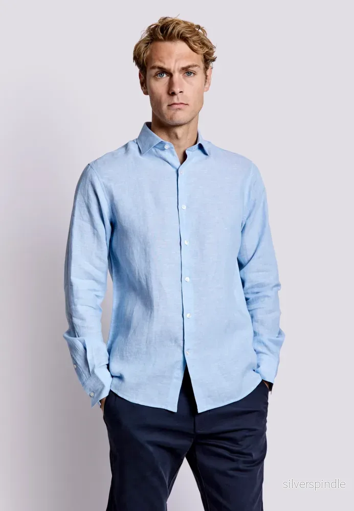BS Sevilla Casual Slim Fit Skjorta - Light Blue - Bild 3