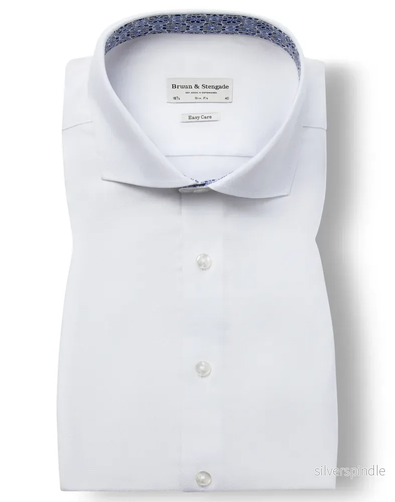 BS Albin Slim Fit Skjorta – White BS Albin Slim Fit Skjorta – White