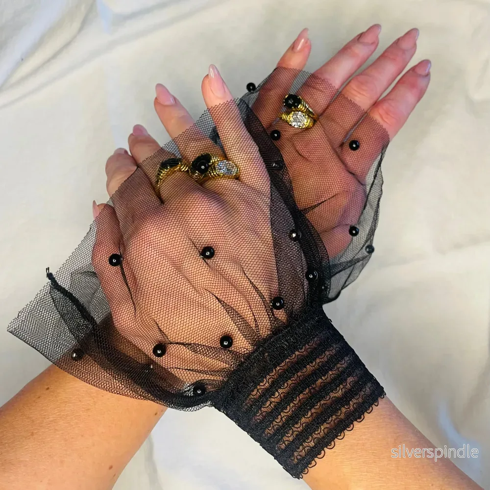 Black pearl wrist cuff
