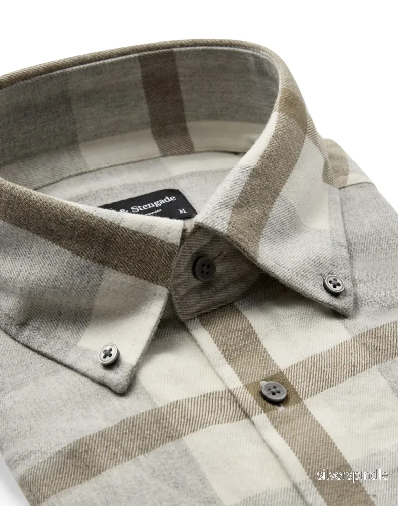 BS Triton Casual Modern Fit Skjorta - Light Grey - Bild 2