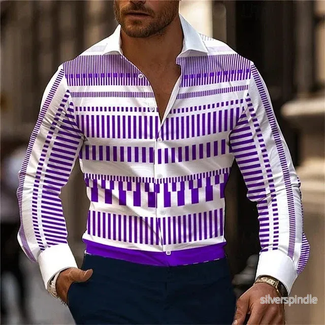 Ethan | Modern Långärmad T-Shirt Herr med Digitalt Blommönster Ethan | Modern Långärmad T-Shirt Herr med Digitalt Blommönster
