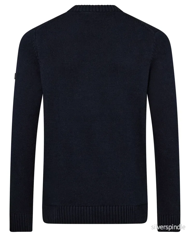 BS Rapa Regular Fit Stickat - Navy - Bild 2