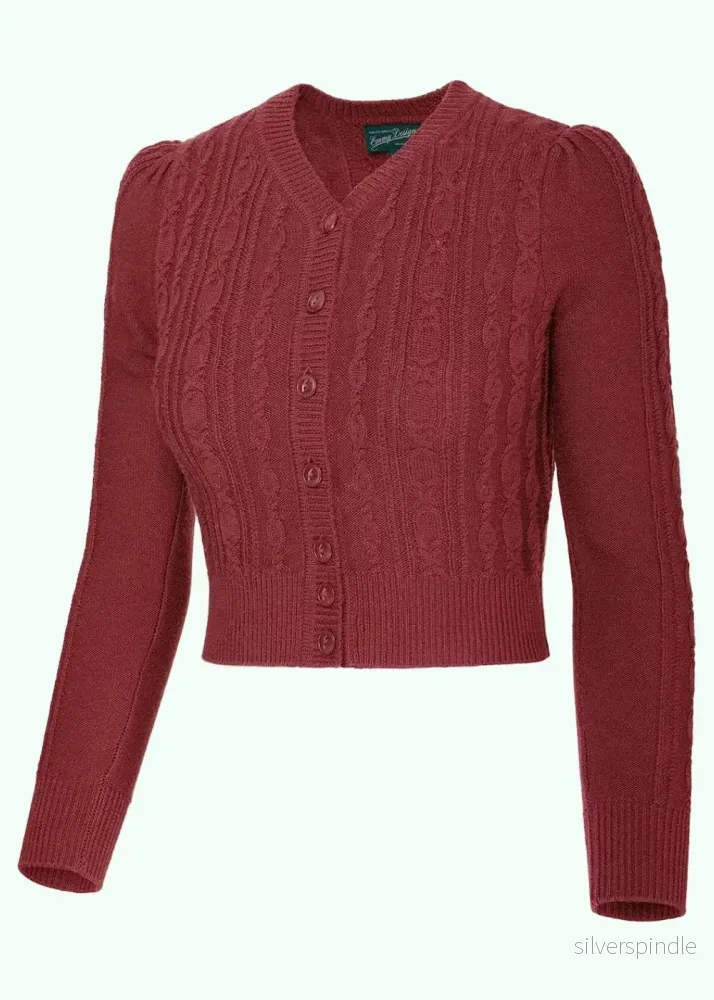 Ice Skater Cardigan - Rust