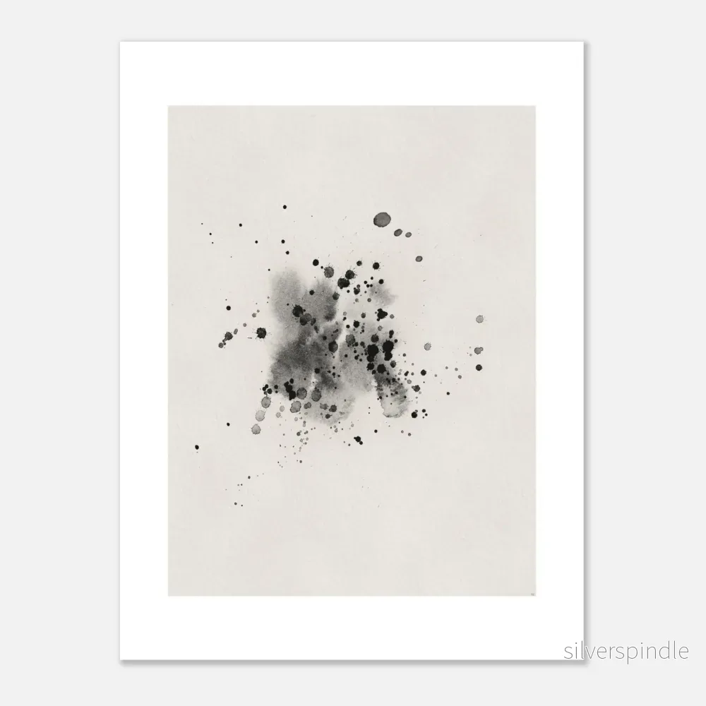 Minimalistiskt Bläckstänk No. 2 – Abstrakt konsttryck - Bild 2