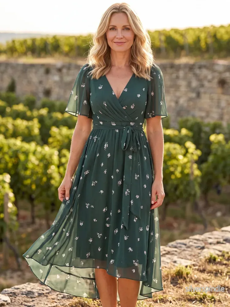 Sophie | Elegant V-ringad Sommarklänning för Damer Sophie | Elegant V-ringad Sommarklänning för Damer