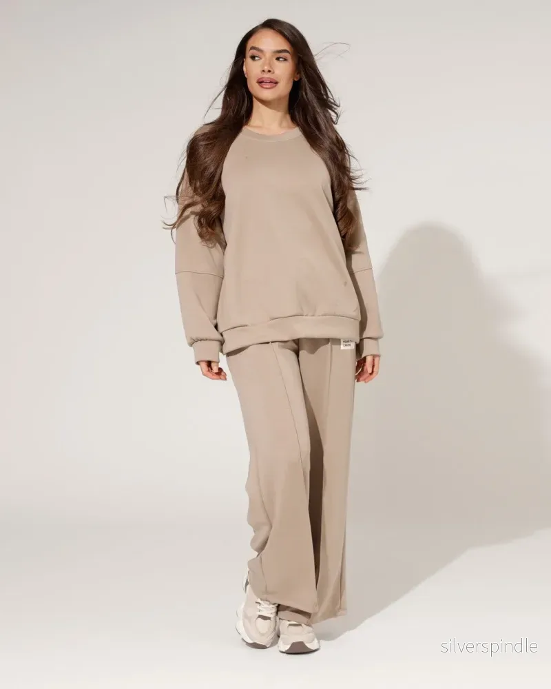 Mason | Avslappnad Loungewear Set med Vida Byxor och Lös Tröja - Bild 3