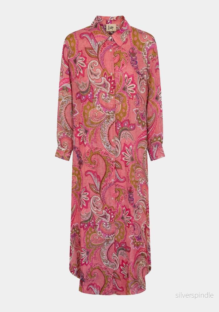 Lotta Shirt Dress – Rose Paisley Lotta Shirt Dress – Rose Paisley