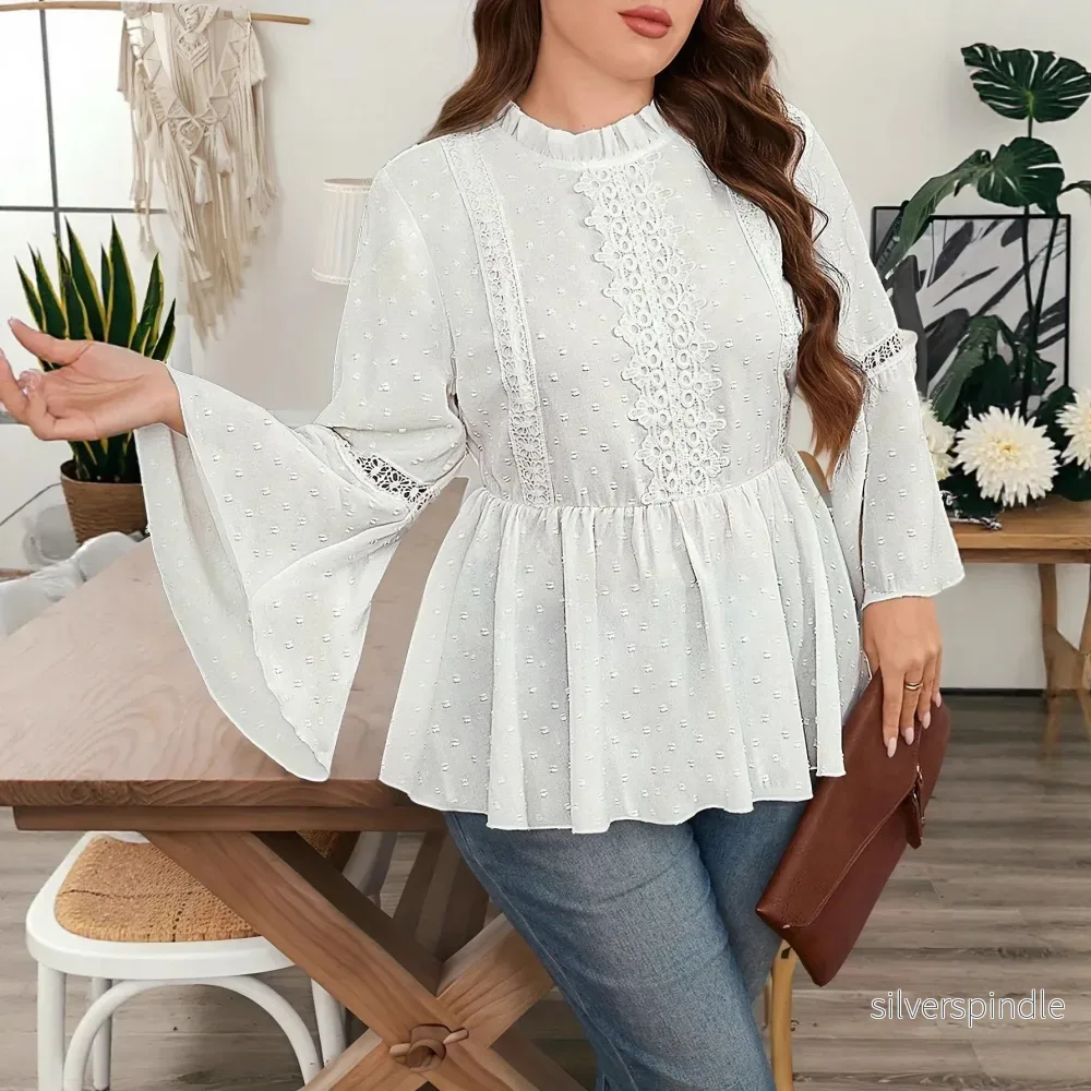 Emma | Elegant Långärmad Skjorta med Klockärmar - Bild 2