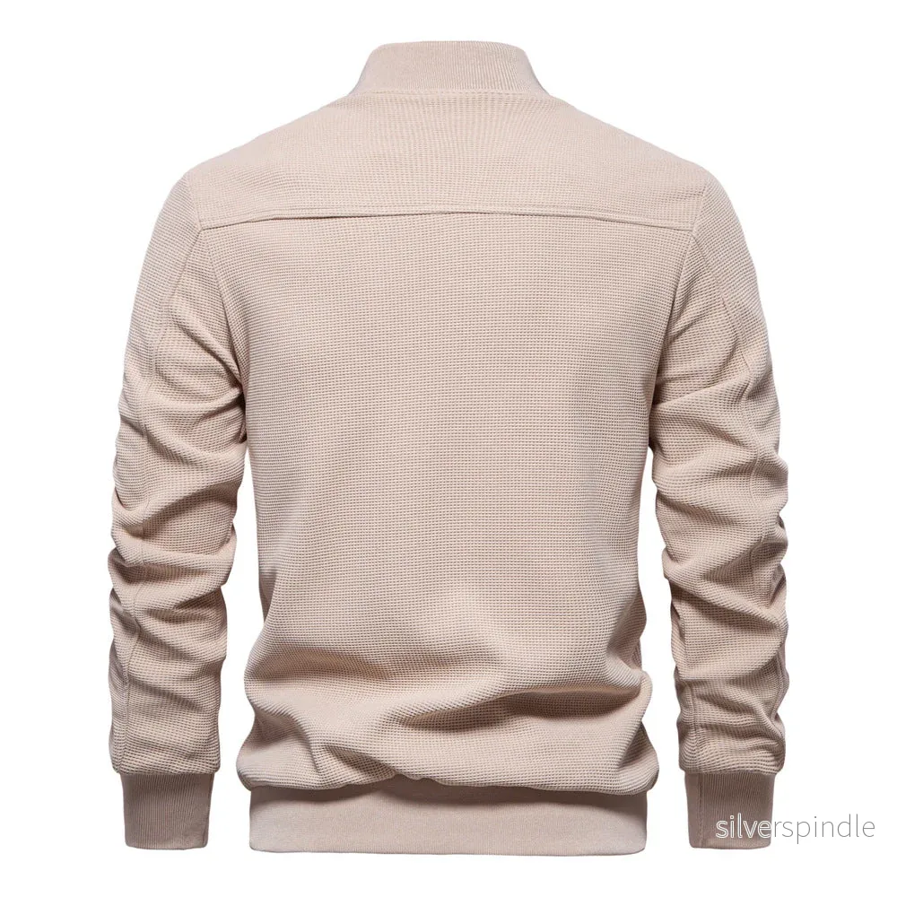 Minimalistisk Bomberjacka för Män med Ståkrage och Dragkedja | Slitstark och Värmande Design för Casual Stil - Bild 3