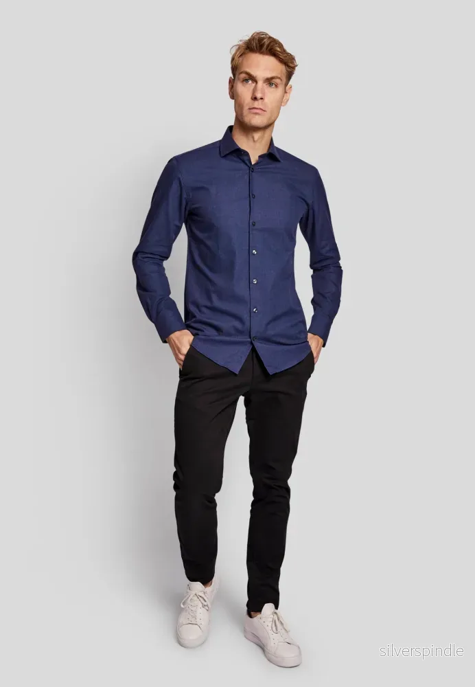 BS Baldini modern fit Skjorta - Dark Blue - Bild 3