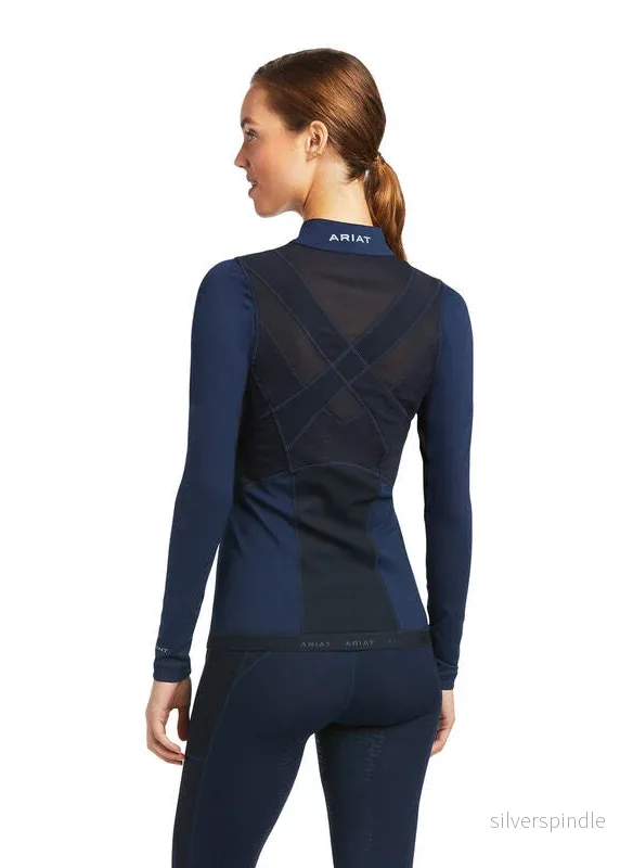 Ariat Ascent 1/4 Zip Long Sleeve Baselayer Navy - Bild 3