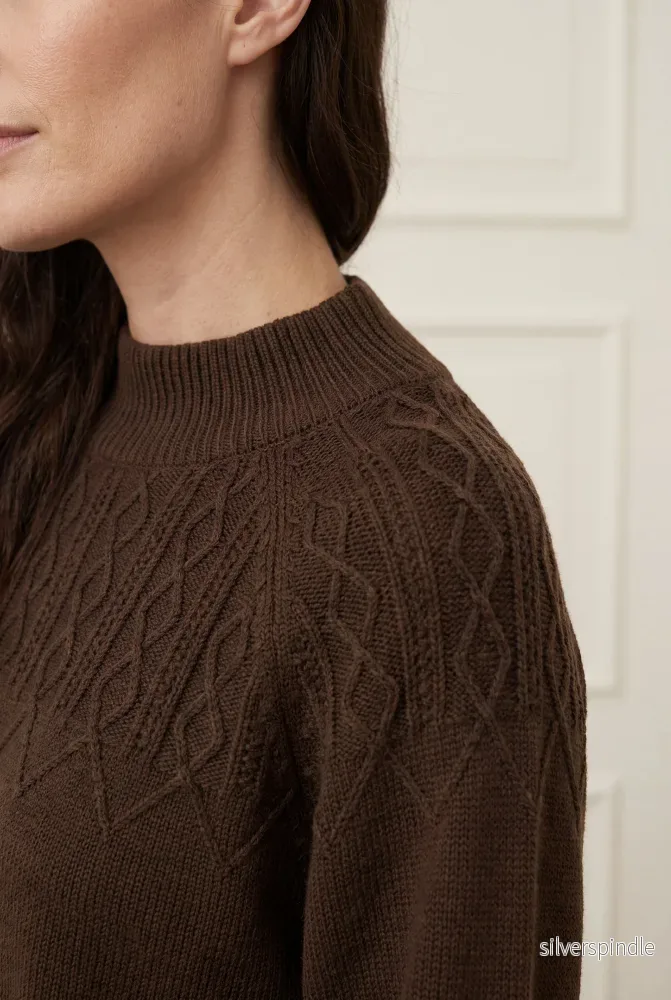 Gwen Pattern Pullover - Khaki Melange - Bild 2