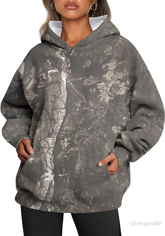 Mia | Oversized Långärmad Damtröja med Tryck och Huva - Bild 2