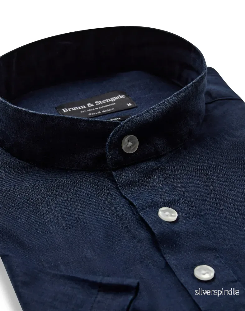 BS Hobart Casual Modern Fit Skjorta - Navy - Bild 2