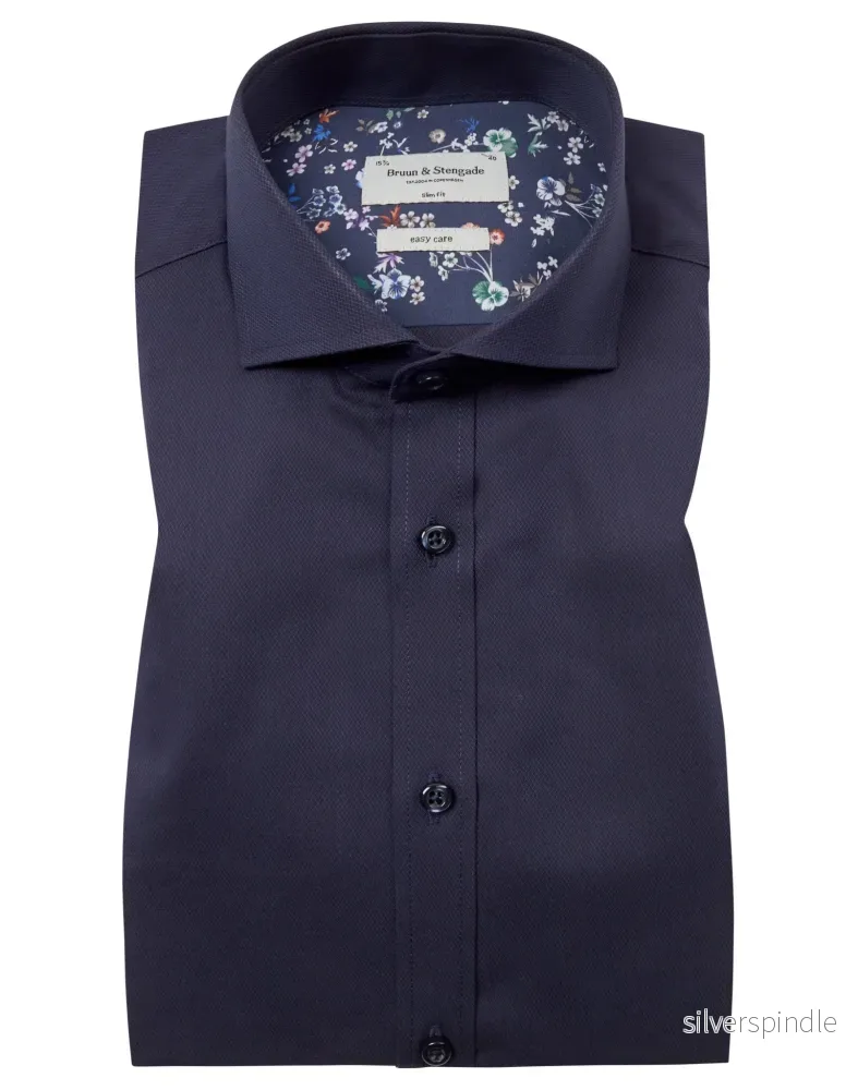 BS Toni Slim Fit Skjorta - Navy