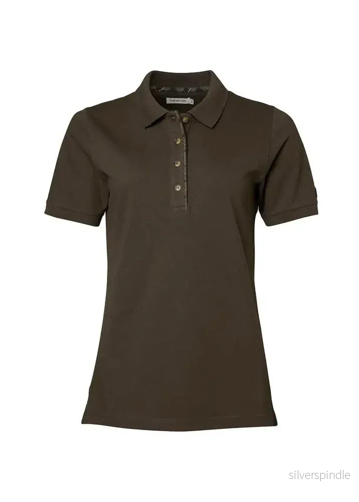 Chevalier Gwyn Polo Shirt Woman Letaher Brown Chevalier Gwyn Polo Shirt Woman Letaher Brown