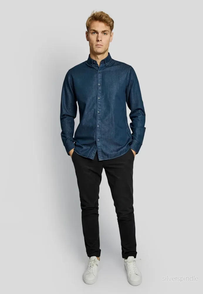 BS Sola casual modern fit Skjorta - Indigo - Bild 3