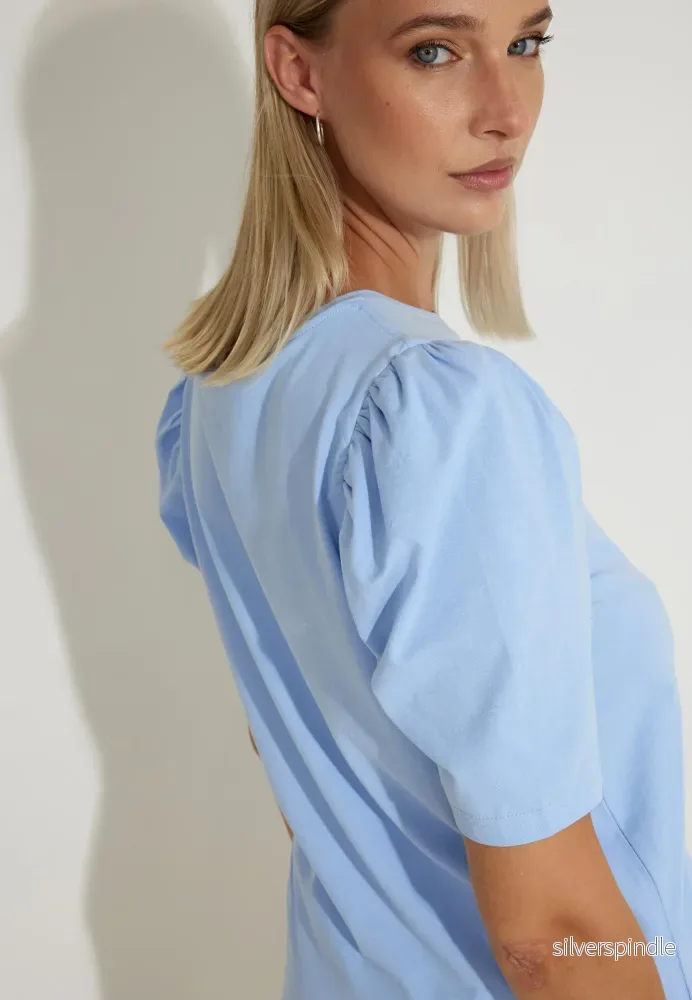 TEE PUFF T-SHIRT - Chambray blue - Bild 2