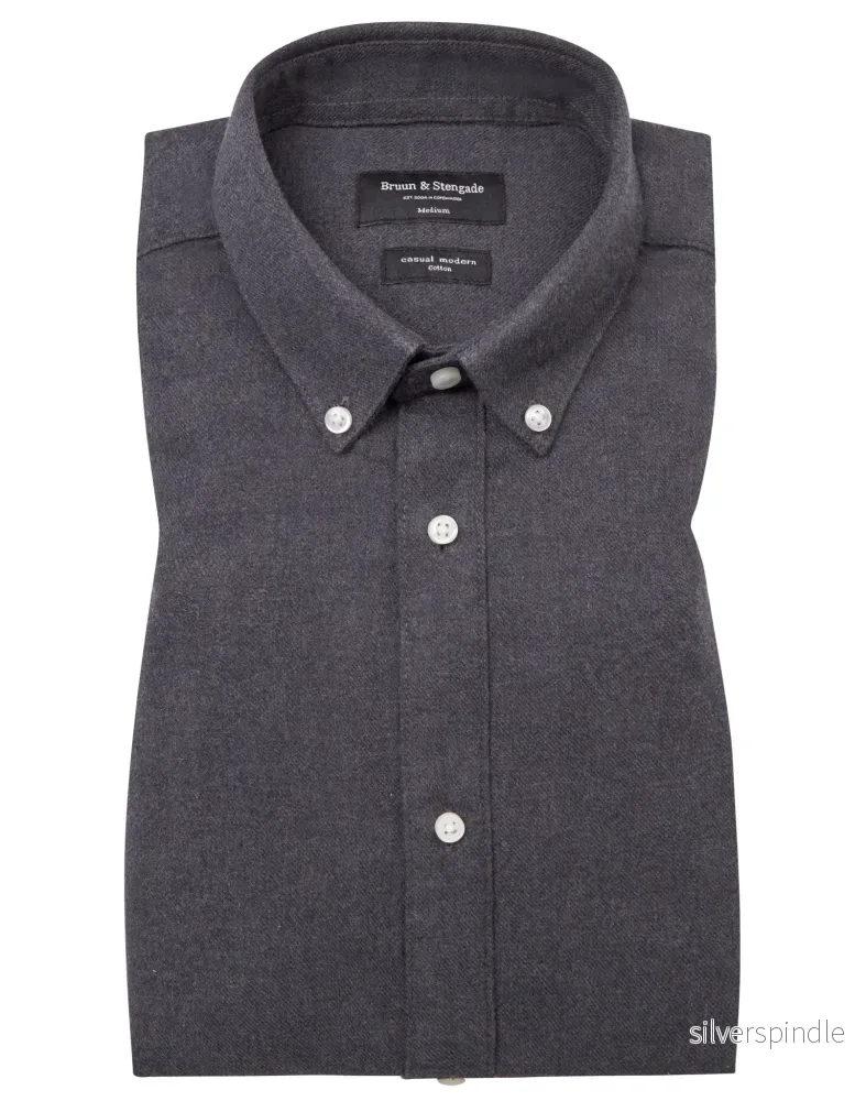 BS Ebruma Casual Modern Fit Skjorta – Dark Grey BS Ebruma Casual Modern Fit Skjorta – Dark Grey